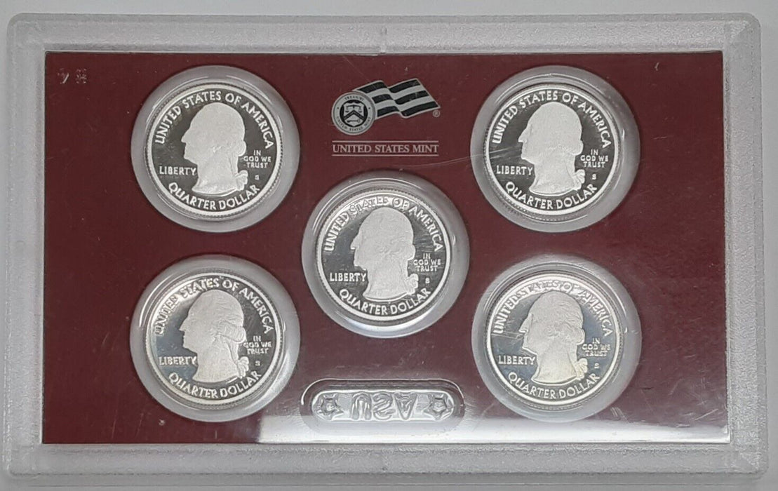 2010 U.S. Mint ATB National Parks Quarters Silver Proof Set NO BOX NO COA