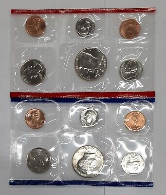 1990 P&D United States 10 Coin BU Mint Set In Plastic - NO Envelope & COA
