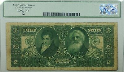 Series 1896 $2 Silver Certificate Educational Note Fr 248 Legacy Fine-12