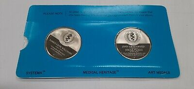 History of Dentistry .925 Silver PF Medals Franklin Mint-Williams/Greewood-Flagg