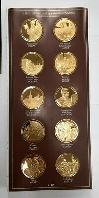 Centennial of Impressionism Set - 30 Gold Plated .925 Silver PL Medals