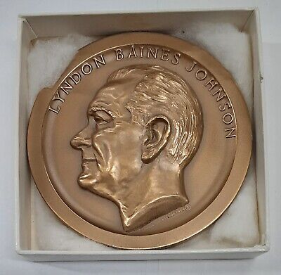 Lyndon B. Johnson HR Bronze 1965 Inaugural Medal By MACO - UNC in Box