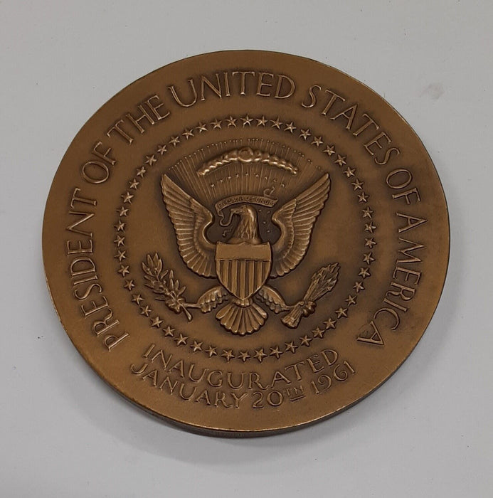 John Kennedy Presidential HR Bronze Inaugural Medal in Original Box MACo