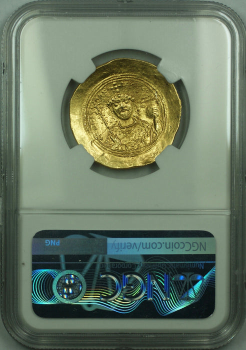 Byzantine Empire AD 1042-55 Constantine IX Ancient Gold Coin NGC MS 4/5 4/5