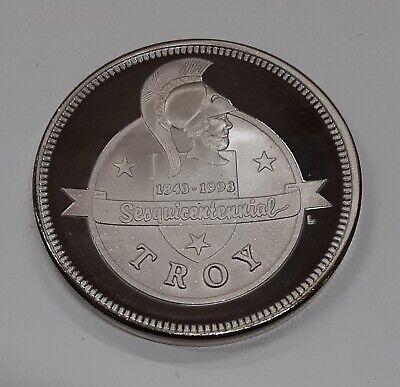 1993 Troy, Alabama Sesqui-Centennial Probably Silver Proof Medal in Capsule