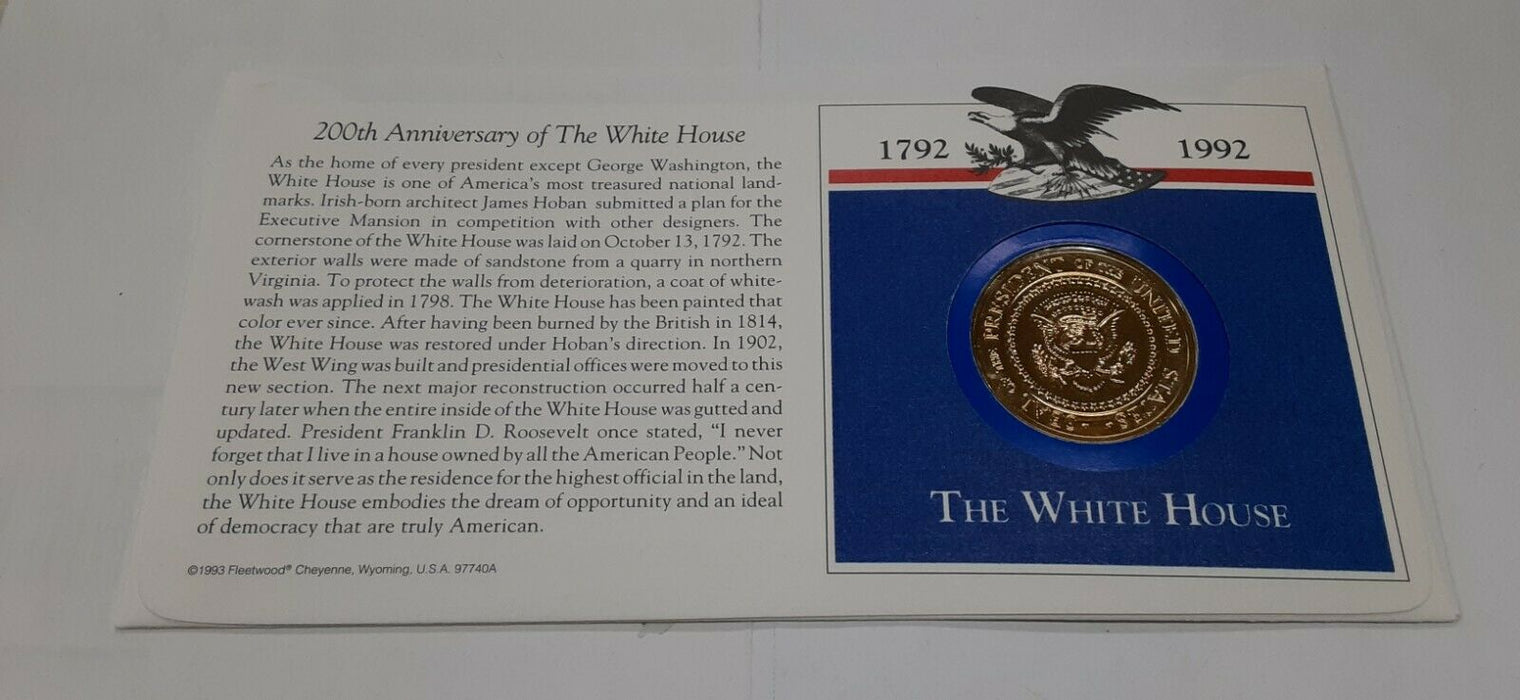 White House Bicentennial Medal in FDC - Hail to The Chiefs Collection