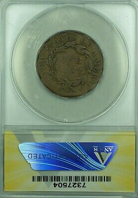 1835 Coronet Head Large Cent ANACS VG-8 Details Heavily Damaged (41)