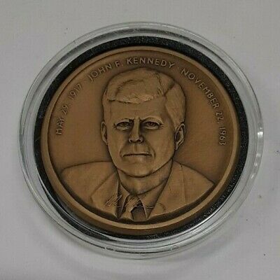 John F Kennedy Memorial 45MM Bronze Medal in Capsule Juliancoin