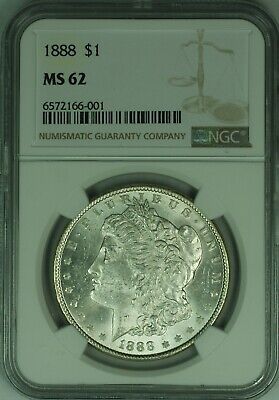 1888 Morgan Silver Dollar $1 NGC MS-62 (46)