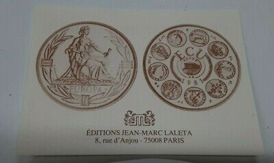 1981 France Bronze ECU Coin - in Folder W/COA