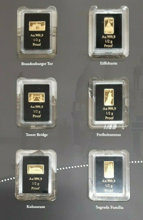 2018-21 Austria 12 Piece Gold Bar Set in Original Packaging w/COA - See Photos