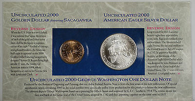 The United States Millennium Coinage and Currency Set Silver $1 and Crisp Note