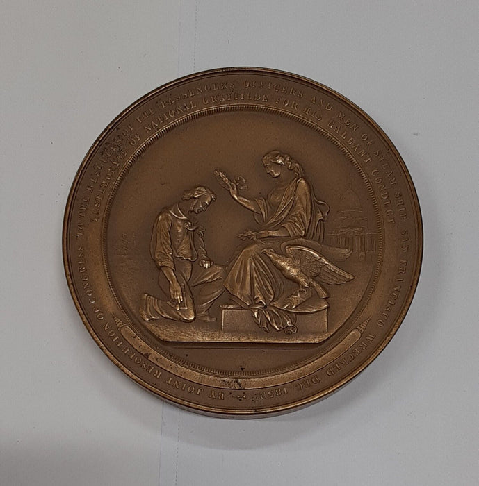 Congressional Tribute 3.25" Bronze Medal Rescuers of Steamship San Francisco