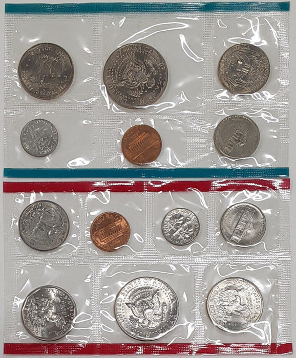 1980 P & D Mint Set Brilliant Uncirculated US Coins In OGP With Envelope & COA