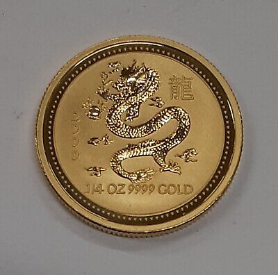 2000 Australia $25 Dollar 1/4 Ounce Gold Coin Lunar Series - Dragon