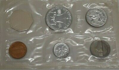 1961 US Mint Silver Proof Set 5 Gem Coins in Original Cellophane - NO Envelope