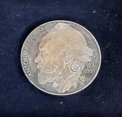 1991 Czechoslovakia Commemorative Silver Medal of Antonin Dvorak In Case