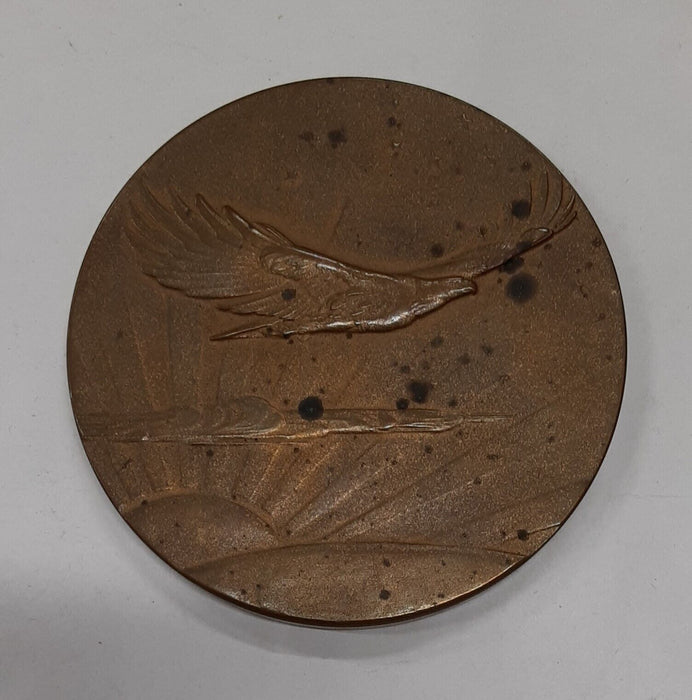 1928 Charles Lindbergh Congressional Tribute 2.75 Inch Bronze US Mint Medal