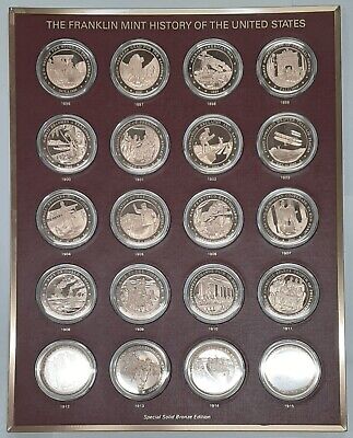 The Franklin Mint History of the US - Complete 200 Pc Bronze Proof Medals Set