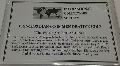 1997 Republic of Liberia 5 Dollar Coin Princess Diana Wedding Day w/COA