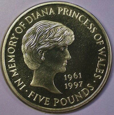 1999 Great Britain BU Princess Diana Commemorative Crown Coin Royal Mint Folder
