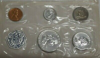 1961 US Mint Silver Proof Set 5 Gem Coins in Original Cellophane - NO Envelope
