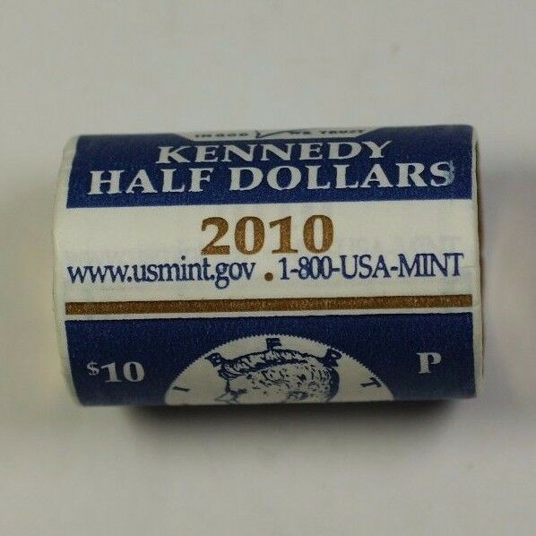 2010-P US Kennedy Half Dollar 50c Roll Original Mint Wrapping OBW BU