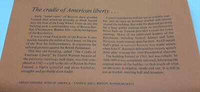 1971 Faneuil Hall, MA Great Historic Sites PR Silver Medal in First Day Cover