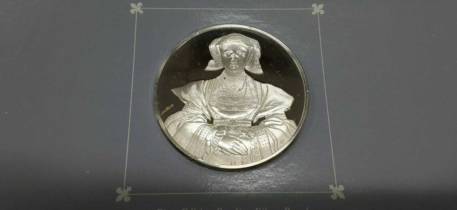 Franklin Mint Treasures of The Louvre .925 Silver Medal- Anne of Cleves