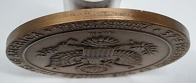 1969 Richard Nixon Inaugural Bronze Medal 2.75" Diameter By MACo - No Pkg.