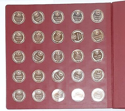 The Franklin Mint States of the Union Series 50 Bronze Proof Medals Set