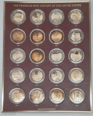 The Franklin Mint History of the US - Complete 200 Pc Bronze Proof Medals Set