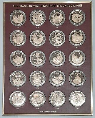 The Franklin Mint History of the US - Complete 200 Pc Bronze Proof Medals Set