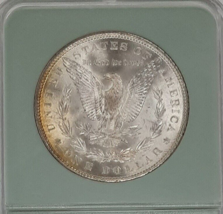 1887 Morgan Silver Dollar Coin BU in Plastic Holder